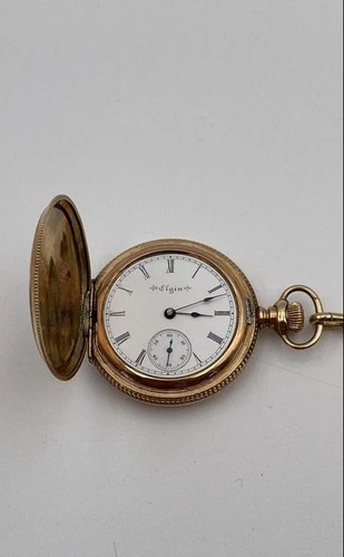 Elgin Gold-Filled Mechanical Manual Chain Pocket Watch (For Repair Or Parts)