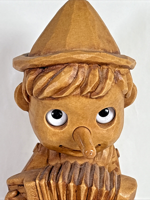 Bartolucci Pinocchio Resin Faux Wood Sculpture Accordion Disney