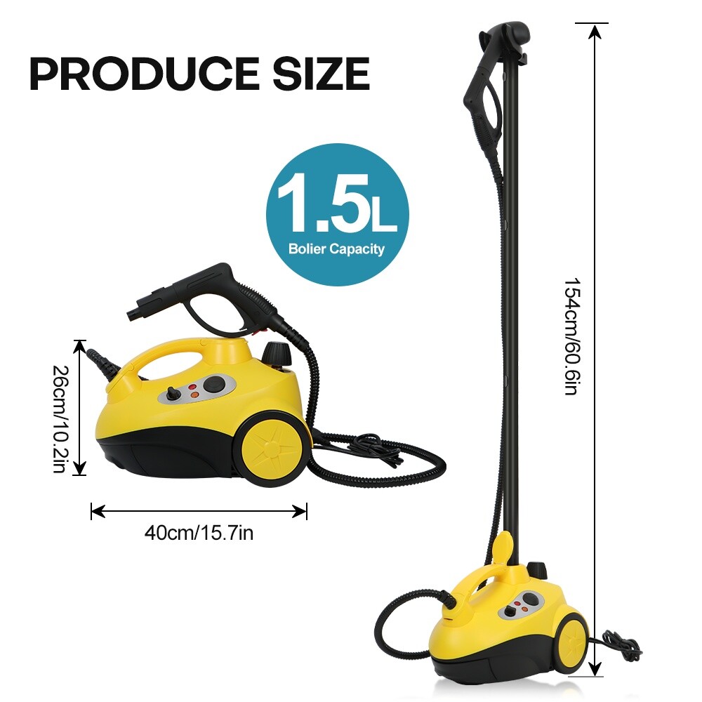 1500W Steam Cleaner 4 Bar Multipurpose Steamer 1.5L High Temp Steaming