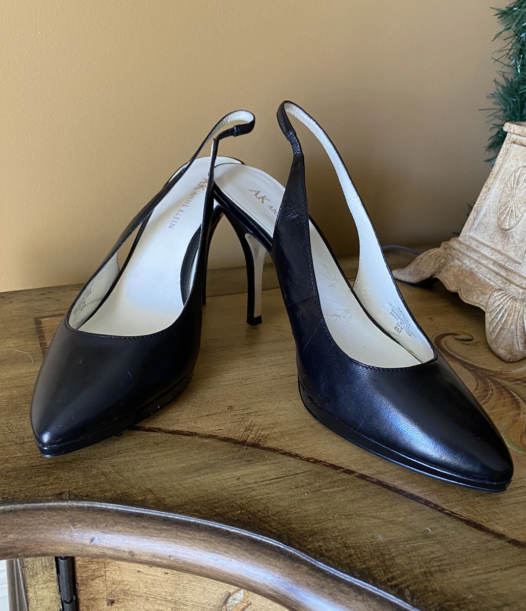 Anne klein black slingback shoes sale