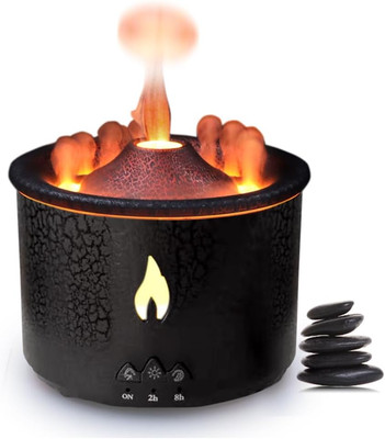 Volcano Fireplace Diffuser, Ultrasonic Flame Lava Volcano Mushroom Jellyfish Aro