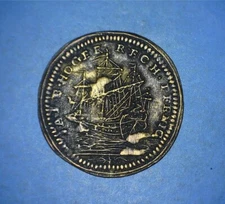 LUDOVICUS XV SHIP TYPE SMALL THIN RECHENPFENNIG BY ALBRECHT HOGER - *19320997 🌈