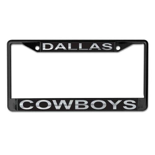 AUTHENTIC DALLAS COWBOYS OFFICIAL NFL BLACK METAL LICENSE PLATE FRAME BEST GIFT - Foto 1 di 1