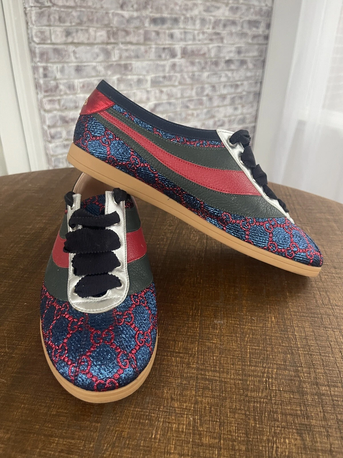 Baskets GUCCI Falacer GG Lurex avec toile 493713 pointure 39,5