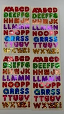 Hambly Studios Glitter Prismatic ABC'S Stickers 2 Full Strips