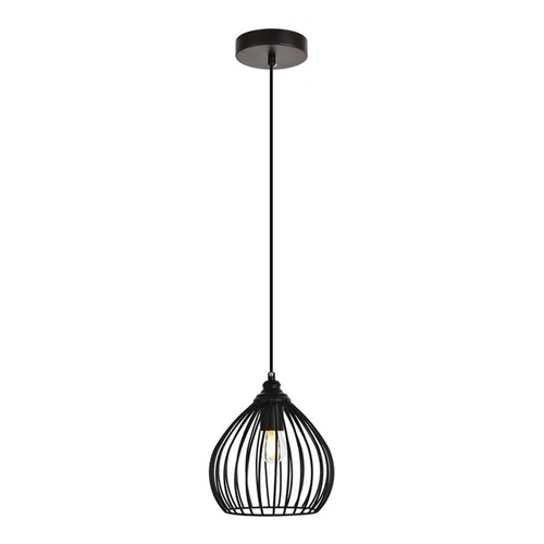 Living District Sayer 1-Light Transitional Metal Pendant in Black - Picture 1 of 3