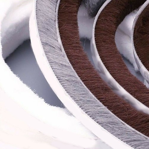 10M Self Adhesive Draught Excluder Brush Window Pile Seal Door Weather Strip UK - Picture 4 of 24