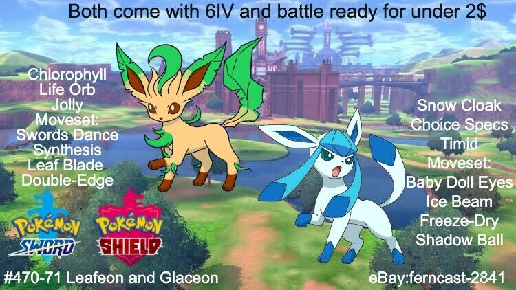 Shiny LEAFEON 6IV Pokemon Sword and Shield Brilliant Diamond -  Portugal