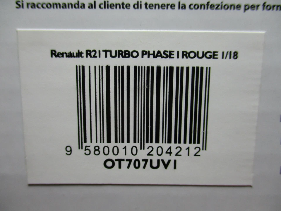 1:18 Scale Renault R21 Turbo Phase I 1998 Red Car Otto Ottomobile GT Spirit 1 - Image 4 of 4