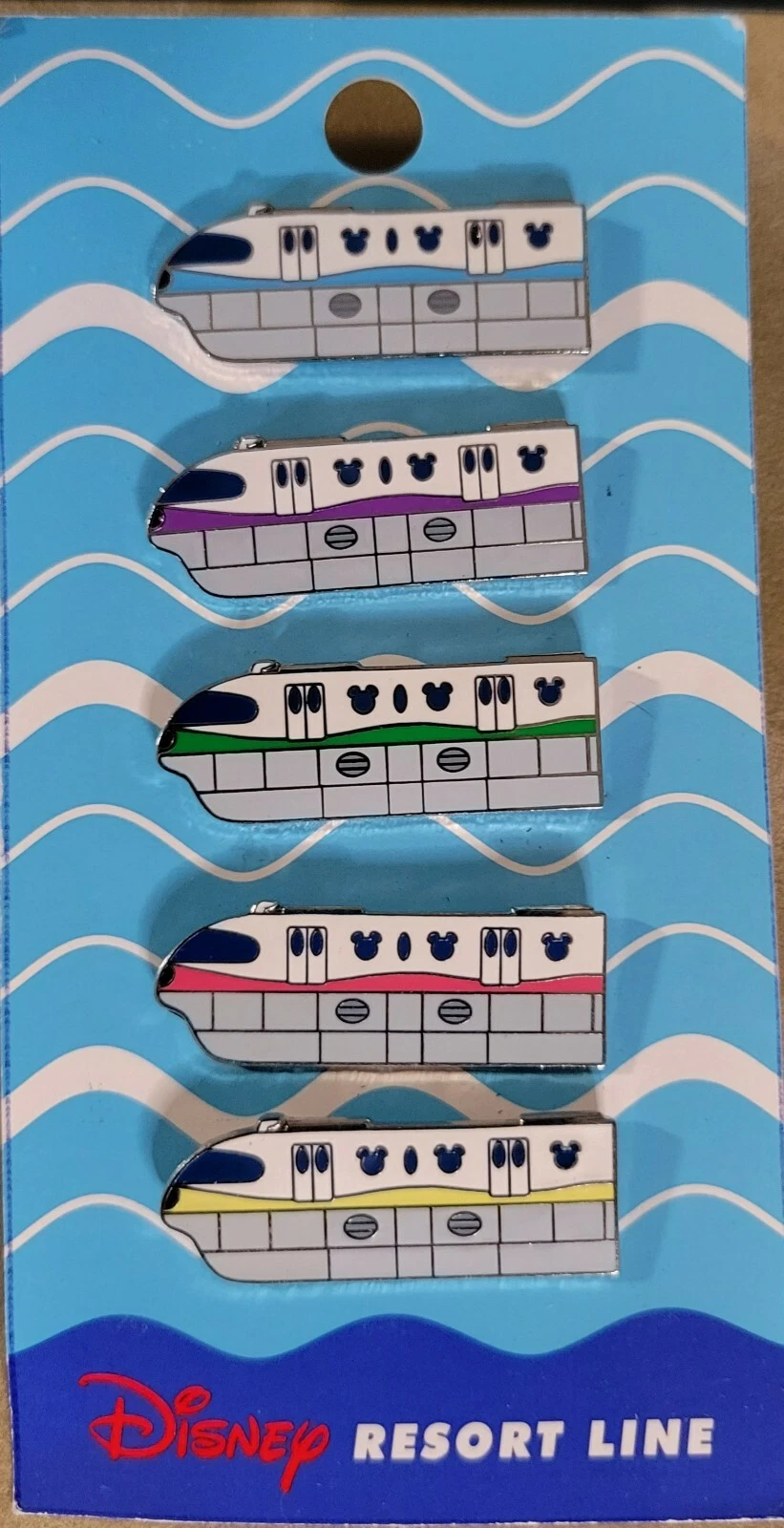 Disney Tokyo TDR TDL Resort Line Monorail Complete 5 Pin Set