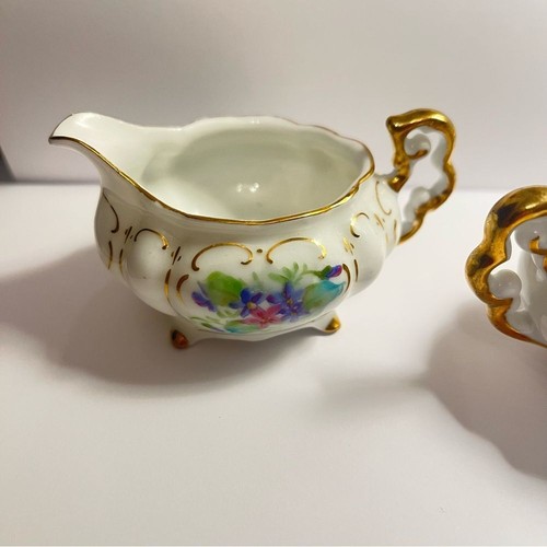 Lefton China Creamer and Sugar Set #CY392 Violet - Picture 4 of 7