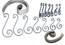 S Schnörkel Bogen schmiedeeisen 12x6mm Zierelement Stahl Eisen für Zaun Geländer