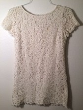 Ivory Lace Sleeveless Dress