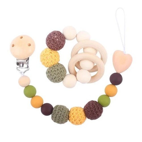 1-2pcs New Baby Pacifier Clips Teethers Bracelet Babies Chain Cute Big Crochet C - Picture 28 of 36