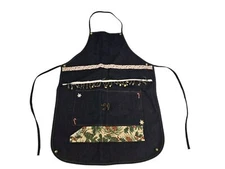 Innovo, Inc. Christmas Holiday Cotton Denim Apron Handmade Bells Candy Canes
