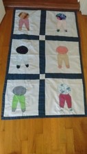 Vintage Childs Handmade Quilt,Lightweight,EUC