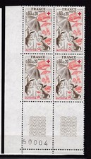TIMBRE FRANCE 1975 CROIX ROUGE N° 1861-N**TB-BLOC DE 4-VOIR SCAN-S034