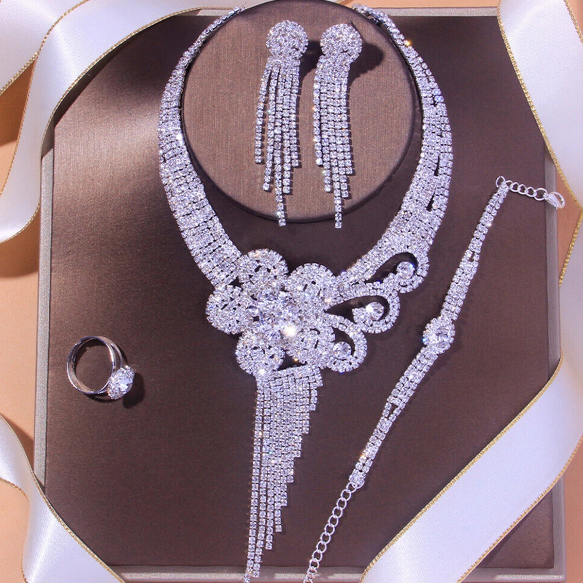 Chanel beads and rhinestones jewelry set