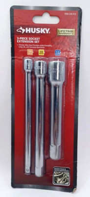 Husky 3 Piece Socket Extension Set 1/4” 3/8” 1/2” Drives 1006229519 NEW ...