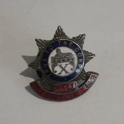 Seltenes Royal Lincolnshire Regiment aus der Zeit des 1. Weltkriegs - korpsgetreu - Ansteckabzeichen 