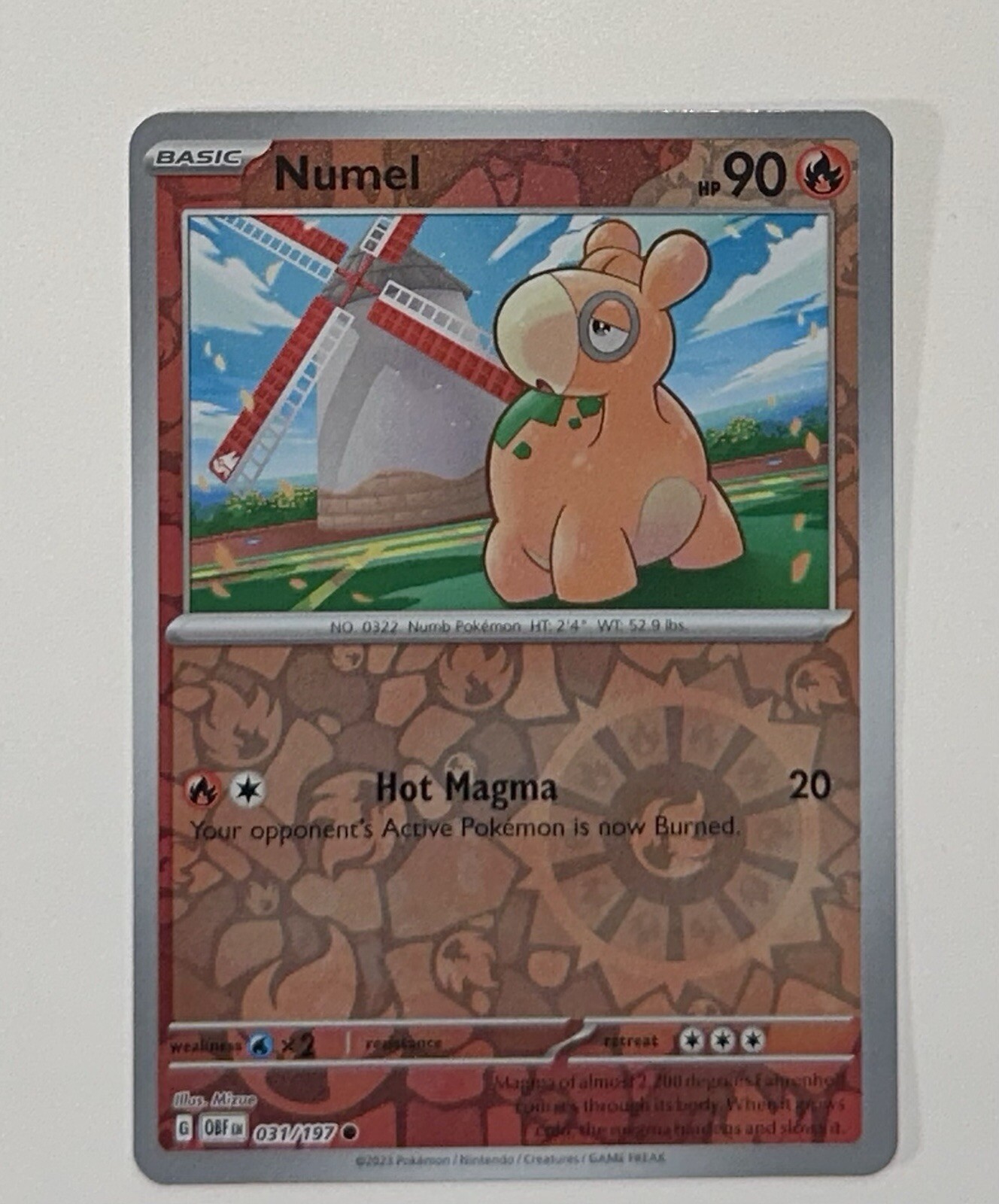 Numel 031/197 Sv03 Obsidian Flames Reverse Holo Card