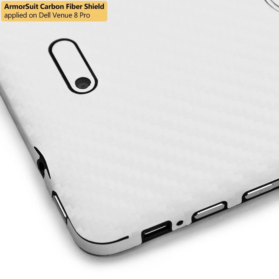 ArmorSuit MilitaryShield Dell Venue 8 Pro Screen Protector + White Carbon Skin - Image 4 of 4