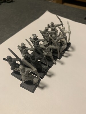 Bowmen Peasant x10 Warhammer Fantasy Bretonnian Archer Bretonnia Unpainted Lot 9