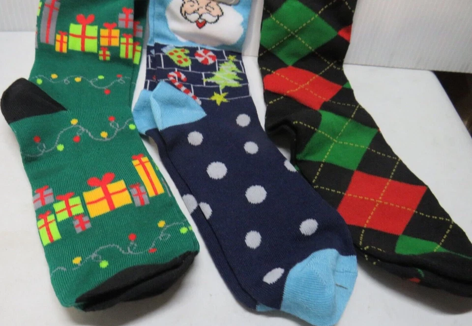 Christmas Holiday Mamia 9-11 码袜子 3 双全新带标签 — 第 4/4 张图片