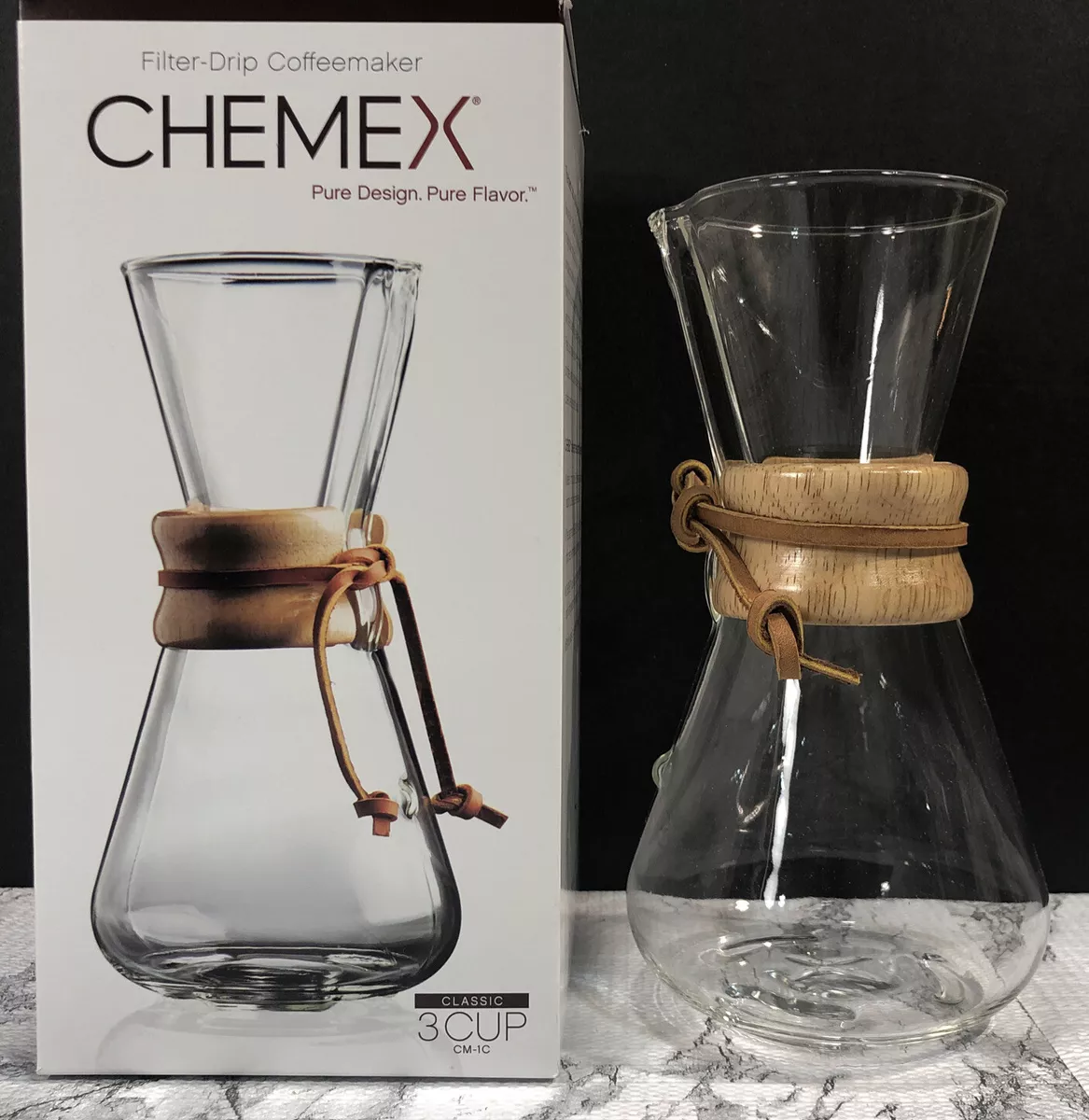 Chemex Pour-Over Glass Coffeemaker - Classic Series