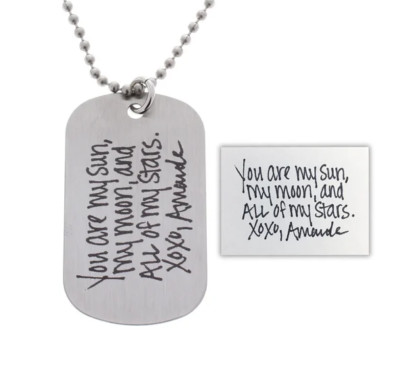 Gifts for him, fathers day gifts, handwriting necklace, memorial necklace