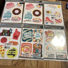 Hallmark Lot Of 6 Sheets Of Stickers Three The Same Others All Different NEW