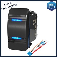 Joinfworld Marine Rocker Switch 12V 20A 3 Position on off on DPDT 7 Pin 3 Way Ro