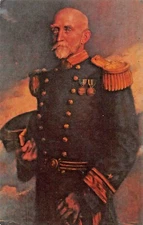 REAR ADMIRAL MAHAN-NAVAL WAR COLLEGE-PAINTING BY ALEXANDER JAMES~POSTCARD