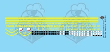 Florida Central Railroad CF7 GP7 GP9 GP18 GP35 HO Scale Decal Set