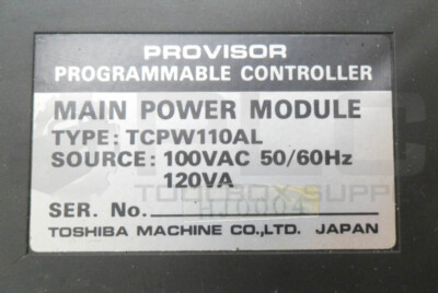 東芝　TCPW110AL TCCUSS TCRMT TC32DI TC32DOP TOSHIBA TCPW110AL PROGRAMMABLE CONTROLLER MAIN POWER MODULE 100