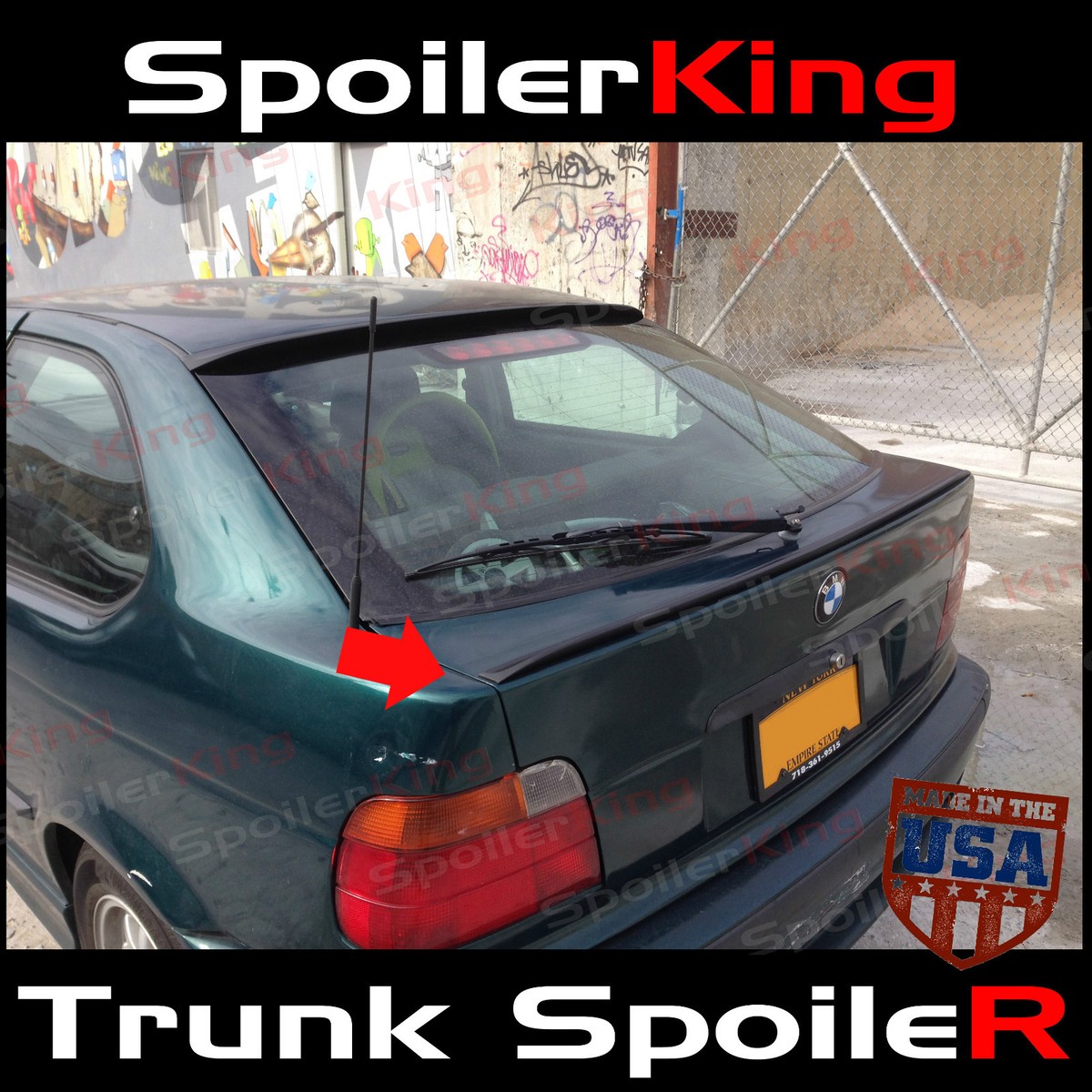Fyralip Unpainted Rear Trunk Lip Spoiler For Mercedes Benz W140 S-Class
