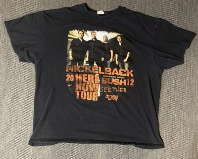 Nickelback Tour 2012 Black T-Shirt Bush Seether My Darkest Days