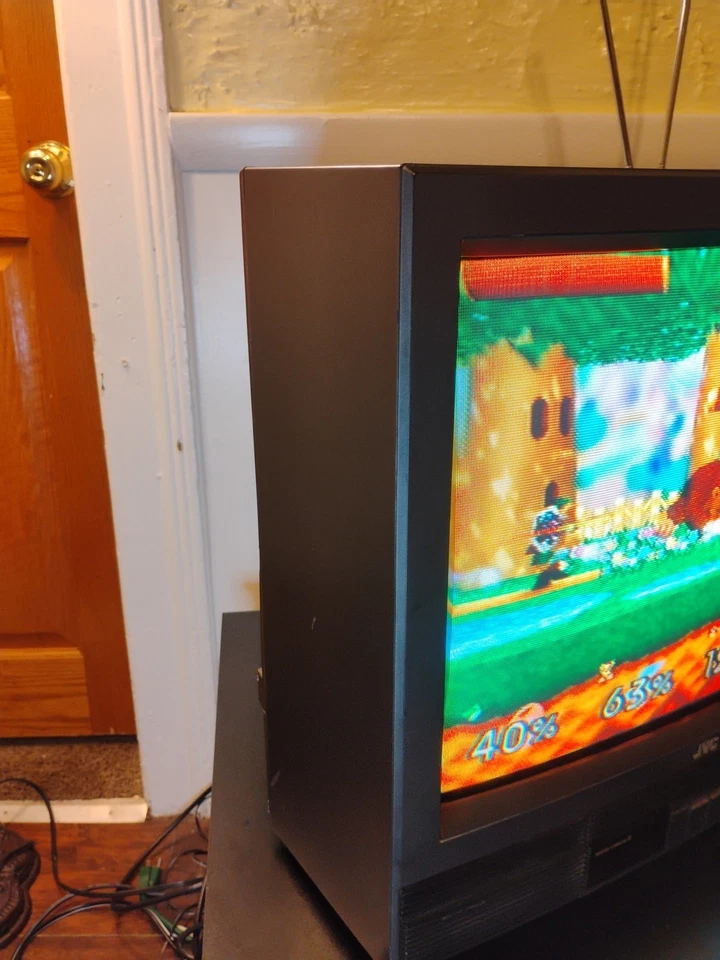 🔥1990 JVC 20" C-2019 CRT TV Vintage Retro Gaming W/Remote RF Connection Old - Image 2 of 4