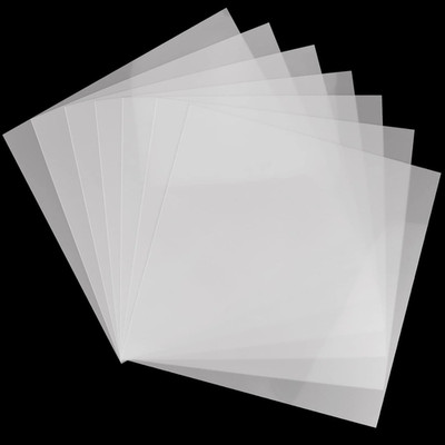 FSWCCK 25 Pcs 10Mil 12 X 12 Inch Milky Translucent PET Blank Stencil Sheets, Myl