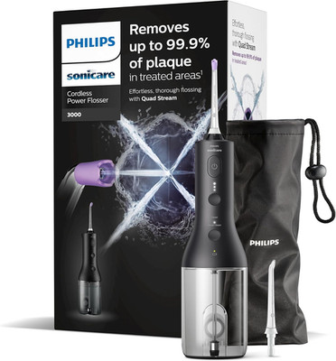Philips Sonicare Kabelloser Power Flosser 3000 Munddusche, Wasser-Flosser Für Zä
