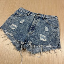 Vintage Lee Riders Cut Off Denim Shorts 90s 80s Made in USA size 31 Acid Wash