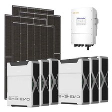 Kit fotovoltaico trifase 15300W inverter Solis LV 15kW litio 31.3kWh Weco EVO 5k