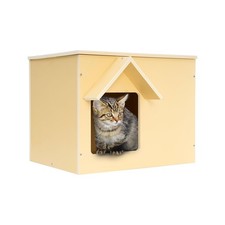 Outdoor Cat Houses Feral Cat Shelter Wooden Stray Cat Condo Outside Sturdy Wa...