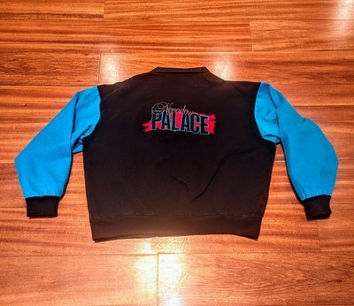 Vtg Nevada Palace Hotel & Casino Patch Letterman Double Sided Bomber Jacket XL