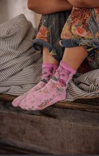 Magnolia Pearl Rosie Socks Valentine Pink NWT