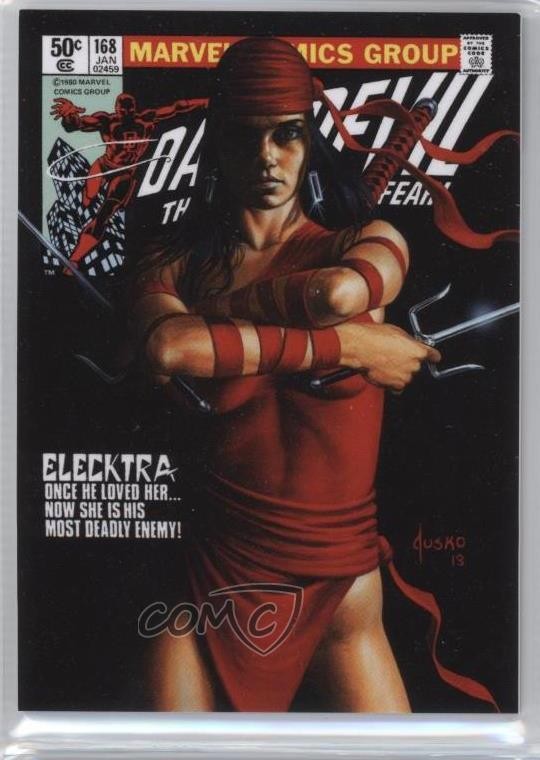 2016 Upper Deck Marvel Masterpieces Level 2 What If 826/999 Elektra #53 4fl