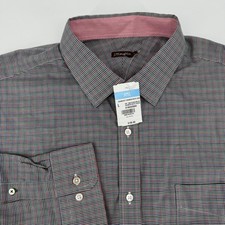 NEW J McLaughlin Gramercy Houndstooth Check Shirt Mens Large NWT