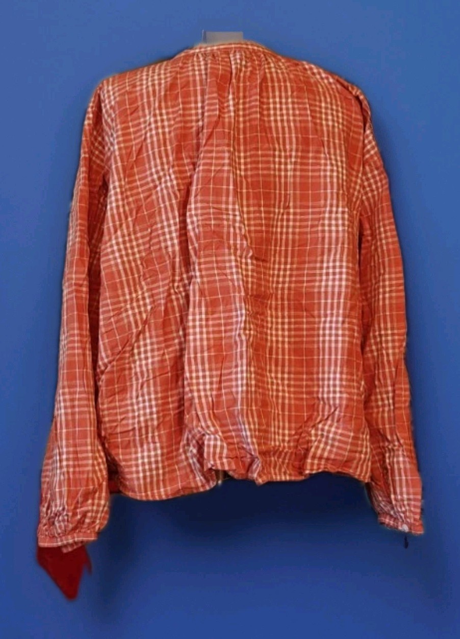 Universal Thread Peasant Top Large Orange And Whi… - image 3