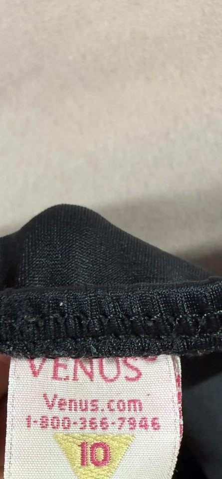 Parte inferior de bikini Venus negra para mujer talla 10 clásica corte en V pierna alta playa natación Foto 4 de 4