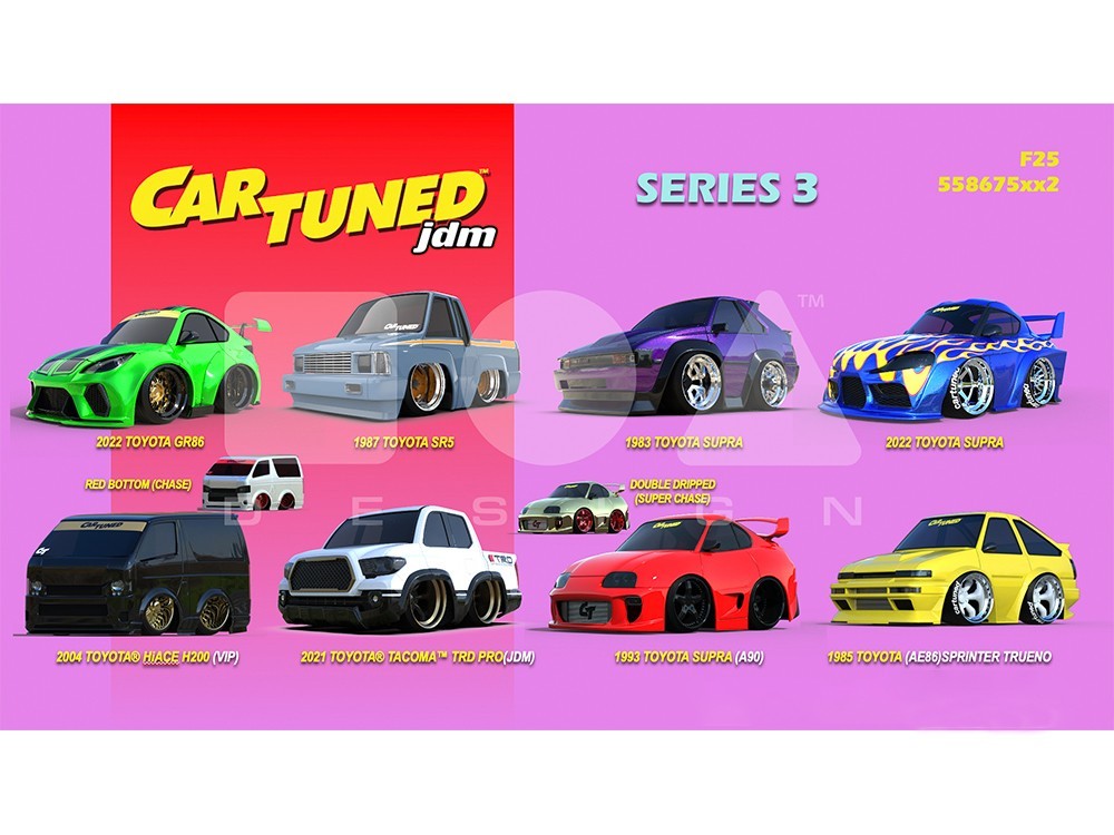JDM TUNERS SERIES 3 SET OF 8 PCS DIECAST MODEL CARS BY CARTUNED